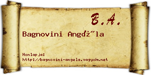 Bagnovini Angéla névjegykártya